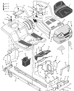 Part Location Diagram of F-020711L Murray Instruction Book & Parts List